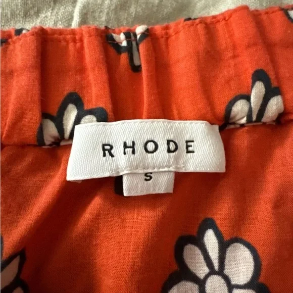 Rhode Romeo Red Tiered Floral Ruffle Skirt Size Small - Picture 6 of 6